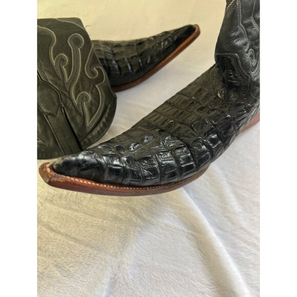 Los Altos Mens Genuine Crocodile Cowboy Boots Size  9.5 Western - Picture 10 of 12